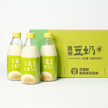 【花蓮鳳榮農會】低糖豆奶1箱(245ml*24瓶/箱)