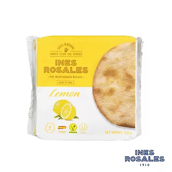 Ines Rosales 西班牙橄欖油手工脆餅120gx3入組 三款可選 無 檸檬x3