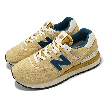 New Balance 休閒鞋 574 男鞋 女鞋 芥末金 海軍藍 麂皮 經典 復古 情侶鞋 NB U574LGOB-D