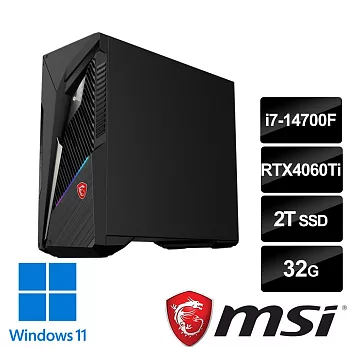 msi微星 Infinite S3 14NUD7-2065TW電競桌機(i7-14700F/32G/2T SSD/RTX4060Ti-8G/W11)