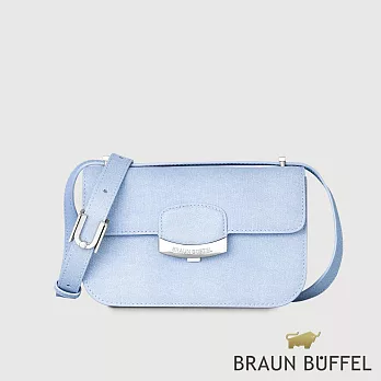 【BRAUN BUFFEL 德國小金牛】台灣總代理 雅拉 大斜背包-淡藍色/BF851-11-CBL