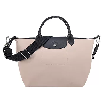 LONGCHAMP LE PLIAGE ENERGY系列再生尼龍短把手提/斜背兩用包(大) 裸粉