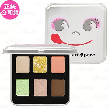 shu uemura 植村秀 x peko限量聯名彩妝 檸檬跳跳糖6色眼影盤(1.0g*6)(公司貨)