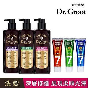 Dr. Groot 健髮洗髮精*2 + 倍麗兒 7效蜂膠牙膏*2- 控油*2+沁涼綠*2