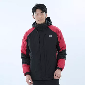 【遊遍天下】男款極暖GlobeTex防水防風保暖90%羽絨外套 (GJ23041) L 紅色