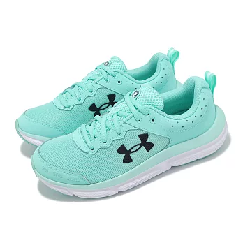 Under Armour 慢跑鞋 Charged Assert 10 女鞋 湖水綠 黑 緩震 穩定 運動鞋 UA 3026179300