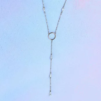 Pura Vida CRYSTAL LARIAT CHOKER 水晶圓圈鎖骨鍊 無 水晶圓圈