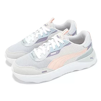 Puma 休閒鞋 Runtamed Platform 女鞋 粉 藍 拼接 麂皮 復古 39232417