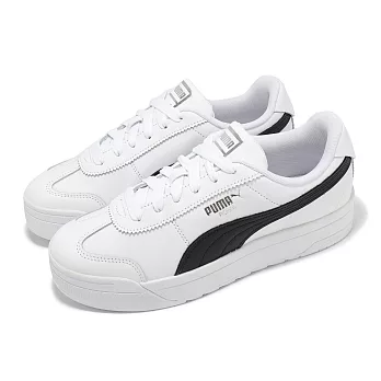 Puma 休閒鞋 Roma Feminine Wns 女鞋 白 黑 復古 微厚底 小白鞋 39860904