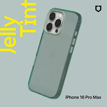 犀牛盾 iPhone 16 Pro Max(6.9吋) JellyTint 透明防摔手機殼(終身黃化保固) - 憂墨綠