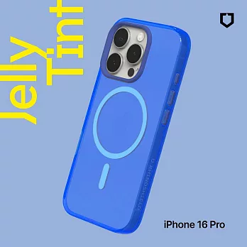 犀牛盾 iPhone 16 Pro(6.3吋) JellyTint(MagSafe兼容)磁吸透明防摔手機殼(終身黃化保固) - 激光藍