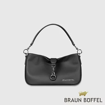 【BRAUN BUFFEL 德國小金牛】台灣總代理 馬克西 小肩包-黑色/BF847-26-BK