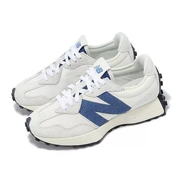 New Balance 休閒鞋 327 女鞋 鏡灰 鷺藍 單寧 拼接 復古 NB WS327JB-B