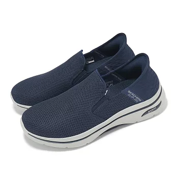 Skechers 健走鞋 Go Walk Arch Fit 2 Slip-Ins 男鞋 藍 套入式 216600NVY