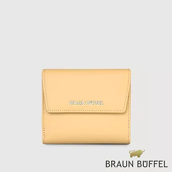 【BRAUN BUFFEL 德國小金牛】台灣總代理 薇拉-A 8卡兩折短夾-淺棕色/BF850-404-CR