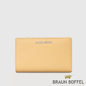 【BRAUN BUFFEL 德國小金牛】台灣總代理 薇拉-A 11卡兩折中夾-淺棕色/BF850-502-CR