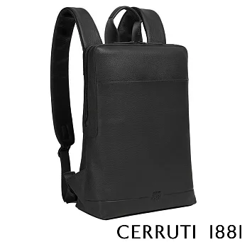 【Cerruti 1881】限量2折 義大利頂級小牛皮後背包 全新專櫃展示品 (黑色 CEZA06822M)