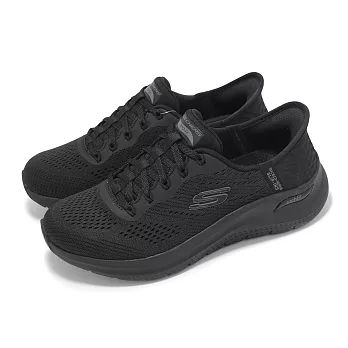 Skechers 休閒鞋 Arch Fit 2.0-Easy Chic Slip-Ins 寬楦 女鞋 黑 健走鞋 150066WBBK