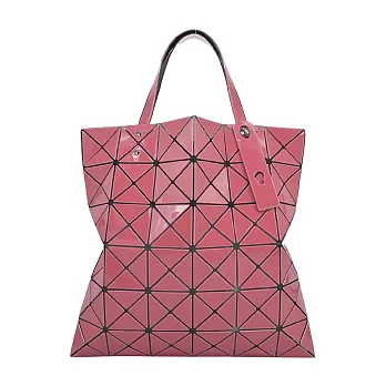 ISSEY MIYAKE 三宅一生 BAOBAO 6x6亮面雙色手提包 淺粉紅×粉