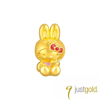 【Just Gold 鎮金店】奶萌寶寶 黃金串珠 (Kitty兔)