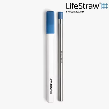 LifeStraw SIP 不鏽鋼生命淨水吸管 (最多可過濾1000L) 淡藍色