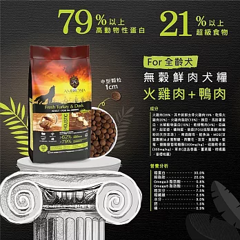 安柏希雅無穀鮮肉糧 12Kg 成犬- 火雞肉+鴨肉