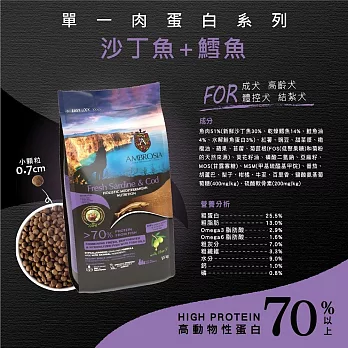 安柏希雅 單一鮮肉蛋白 100g 低敏犬糧 - 沙丁魚+鱈魚