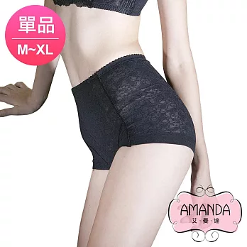 AMANDA艾曼達 280丹尼彈力紗束褲 束腹提臀(單品M-XL) XL-黑色