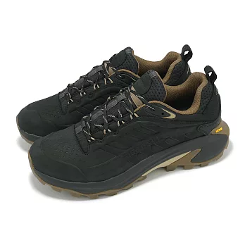 Merrell 戶外鞋 Moab Speed 2 LTR WP 男鞋 黑 棕 防潑水 黃金大底 抓地 緩衝 登山鞋 ML037783