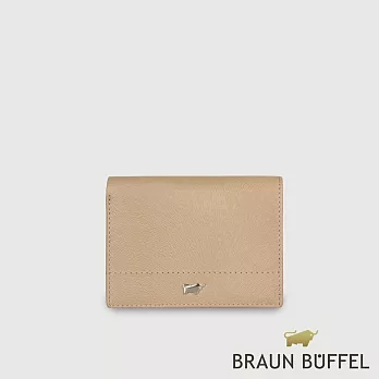 【BRAUN BUFFEL 德國小金牛】台灣總代理 依雅娜 名片夾-奶茶棕/BF853-141-SVM