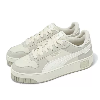 Puma 休閒鞋 Carina Street Animal Fever 女鞋 灰 米白 復古 厚底 板鞋 39892101