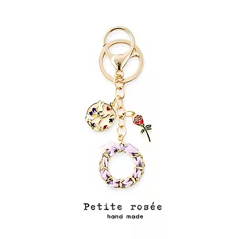 【Petite rosee】童話故事奢華金屬包包鑰匙圈配件掛吊飾-紫色玫瑰款｜品牌禮盒包裝｜閨蜜生日情人女友老婆母親聖誕交換禮物