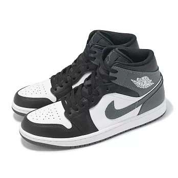 Nike 休閒鞋 Air Jordan 1 Mid Iron Grey 男鞋 鐵灰 黑 AJ1 中筒 DQ8426-001