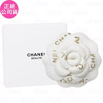 CHANEL 香奈兒 白色山茶花立體刺繡布面包裝貼紙(公司貨)