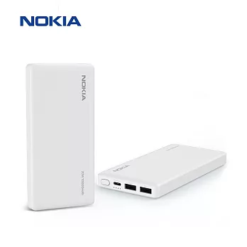 【Nokia 諾基亞】10000mAh PD+QC 20W雙向快充 3孔輸出 Type-C+Type-A 行動電源 (P6203-1)