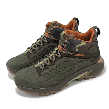 Merrell 戶外鞋 Moab Speed 2 LTR Mid WP 男鞋 綠 棕 防水鞋面 中筒 抓地 登山鞋 ML037781