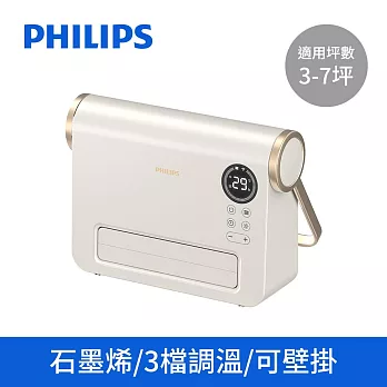 【Philips 飛利浦】石磨烯壁掛暖風機/陶磁電暖器-可遙控 (AHR3126FX)