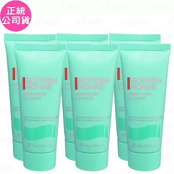 BIOTHERM 碧兒泉 男仕活泉多水潔面露(40ml)*6(公司貨)