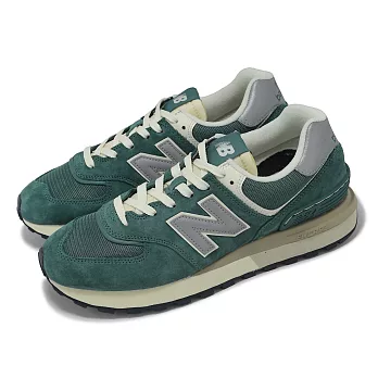 New Balance 休閒鞋 574 Legacy 男鞋 女鞋 綠 灰 麂皮 經典 拼接 情侶鞋 NB U574LGMG-D