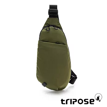 tripose REFLEC微皺尼龍輕量斜肩胸包  軍綠