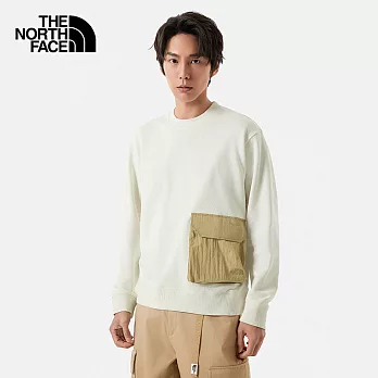 The North Face M HYBRID POCKET CREW - AP 男保暖 休閒長袖大學T-NF0A87UTQLI 2XL 白色