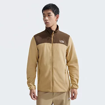 The North Face M 100 GLACIER FULL ZIP - AP 男刷毛外套-NF0A8AYK8HO 3XL 卡其色