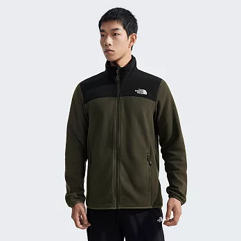 The North Face M 100 GLACIER FULL ZIP - AP 男刷毛外套-NF0A8AYKBQW 3XL 綠色