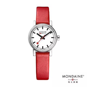 MONDAINE 瑞士國鐵evo2時光走廊女錶 – 26mm/紅  (1XM-26110LC) 紅色