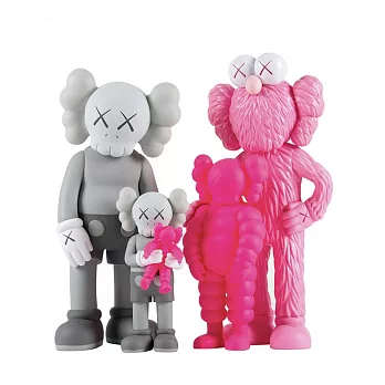 KAWS Family Vinyl Figures Grey／Pink 公仔 潮玩公仔 KAWS005 灰/粉