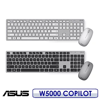 ASUS W5000 無線鍵盤滑鼠組 Copilot鍵 銀白色