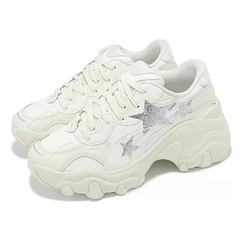 Puma 休閒鞋 Pulsar Wedge Star 女鞋 厚底 米白 銀 星星 老爹鞋 增高  39867501