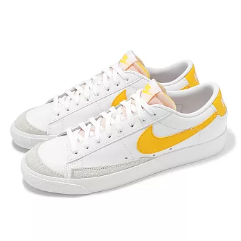 Nike 休閒鞋 Blazer Low 77 VNTG 男鞋 白 黃 復古 百搭 低筒 DA6364-112