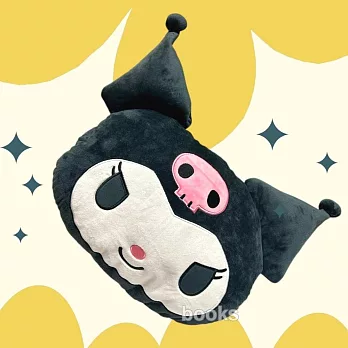 Sanrio 三麗鷗【萌萌酷洛米】頭型抱枕-黑色