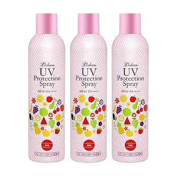 LISHAN UV 防曬噴霧 SPF50+ PA++++ 250G 小蘋果亮白款 (三入組)